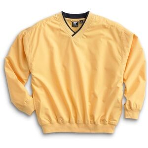 💜 White Bear Clothing Men’s X-Large Yellow Windbreaker Long Sleeve Shirt